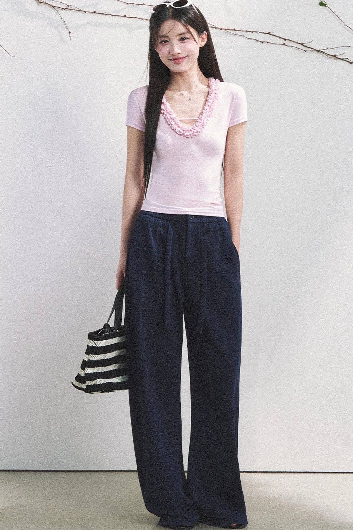 Cloud Lyocell Ruffled Blouse