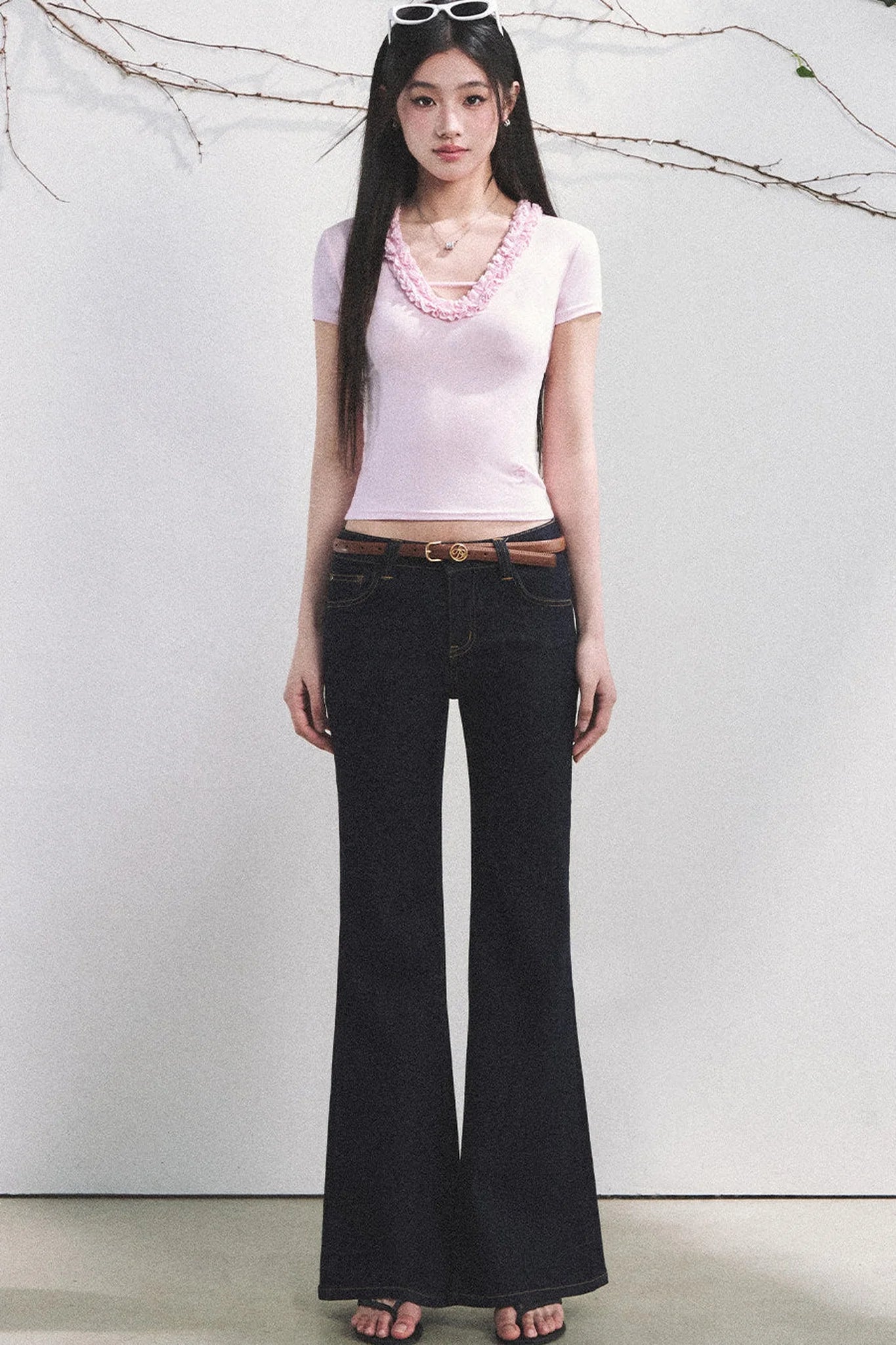 Cloud Lyocell Ruffled Blouse