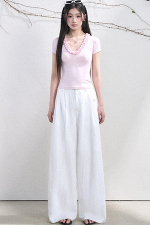 Cloud Lyocell Ruffled Blouse