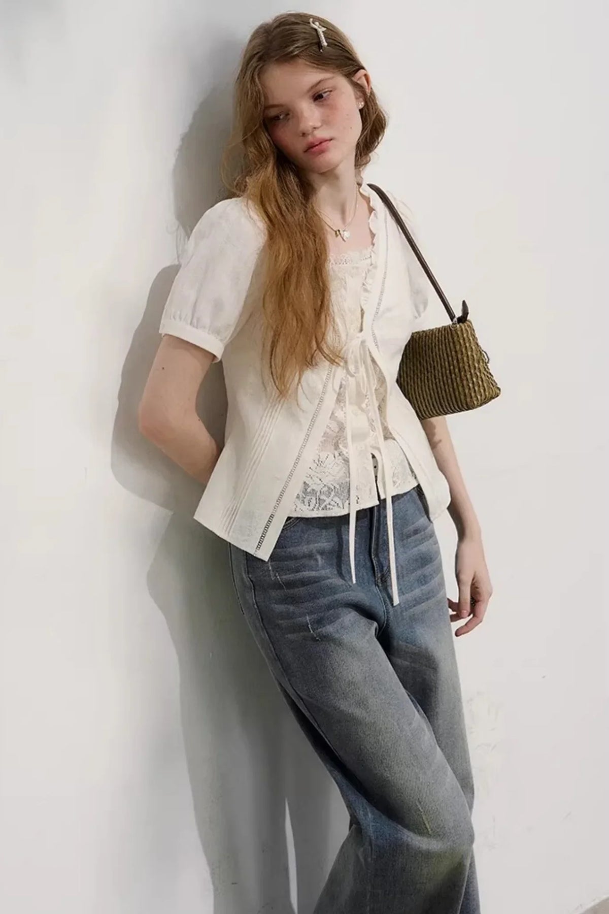 Cloud Peony Lace Blouse