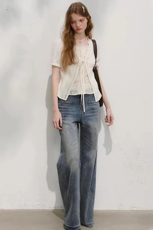 Cloud Peony Lace Blouse