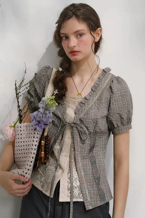 Cloud Peony Lace Blouse