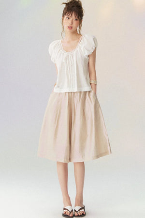 Cloud Puff Sleeve Short-Sleeved Shirt