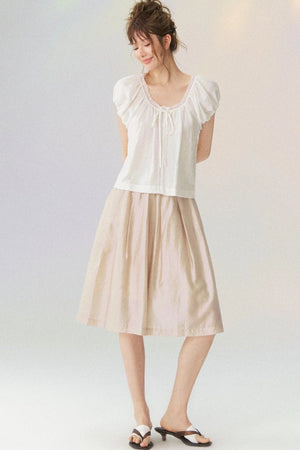 Cloud Puff Sleeve Short-Sleeved Shirt