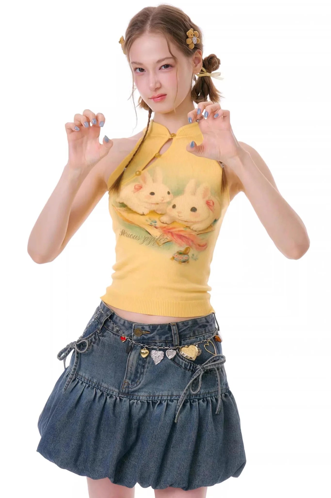 Cloud Rabbit Knitted Vest