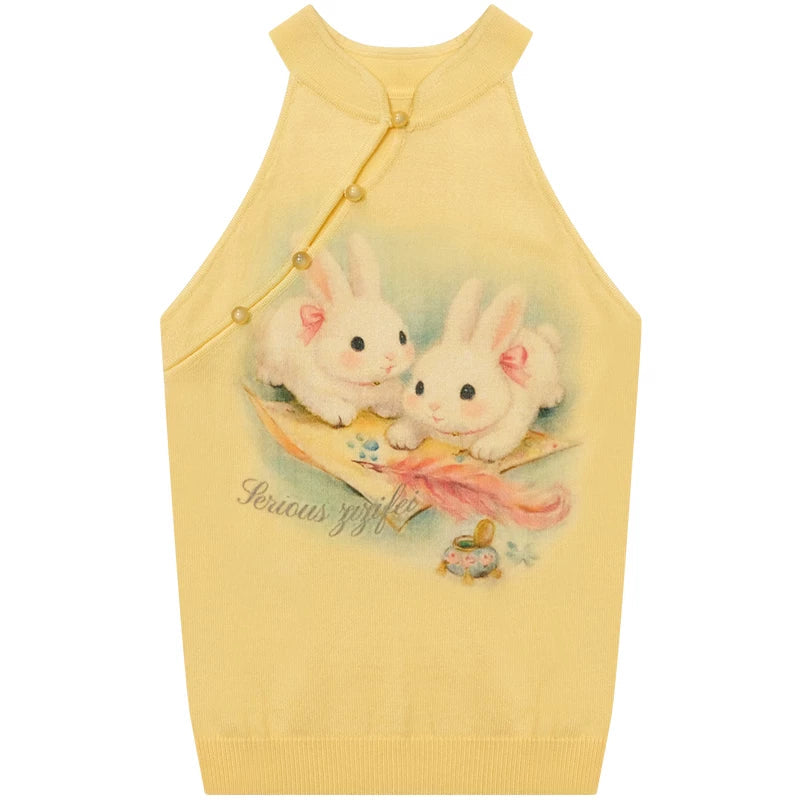Cloud Rabbit Knitted Vest