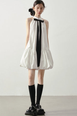Cloud Ribbon Halter Dress