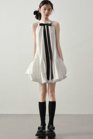 Cloud Ribbon Halter Dress