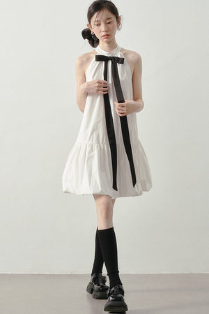 Cloud Ribbon Halter Dress