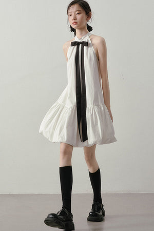 Cloud Ribbon Halter Dress