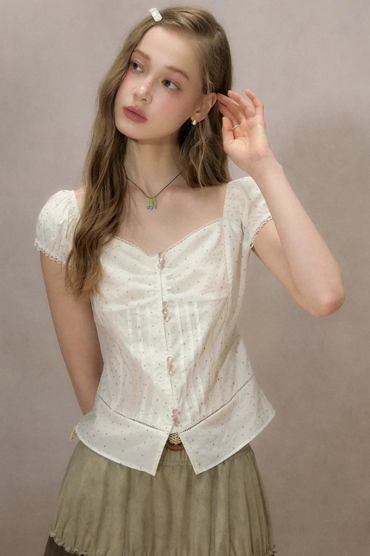 Cloud Starlight Lace Blouse