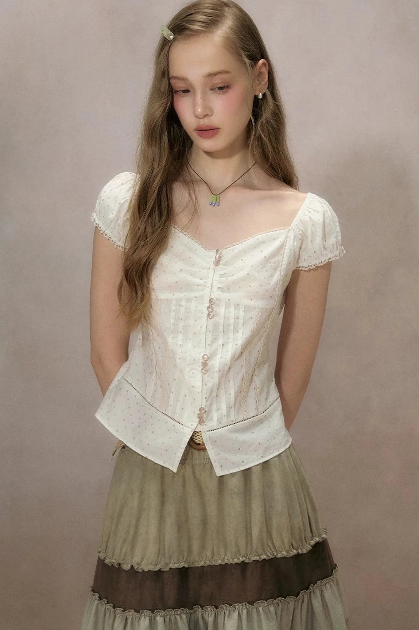 Cloud Starlight Lace Blouse