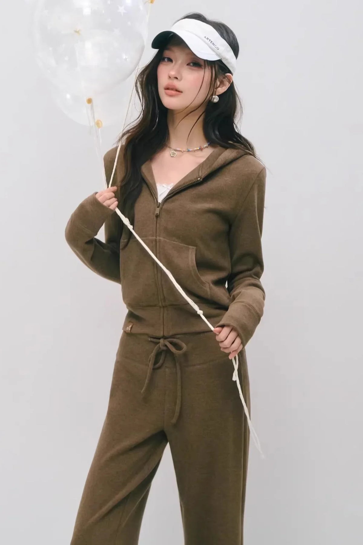 Cloud-Velvet Hooded Sweatshirt Set-Up