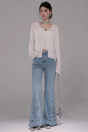 Cloud White Knit Cardigan