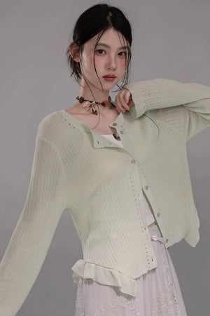 Cloud White Knit Cardigan
