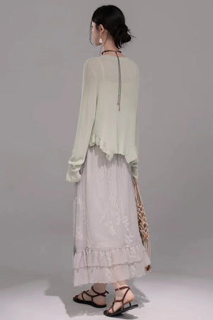 Cloud White Knit Cardigan