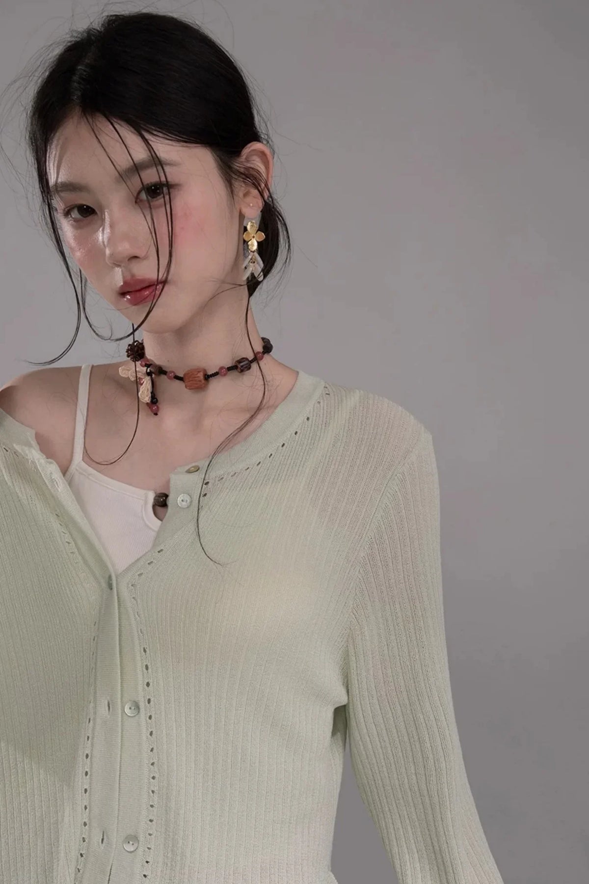 Cloud White Knit Cardigan