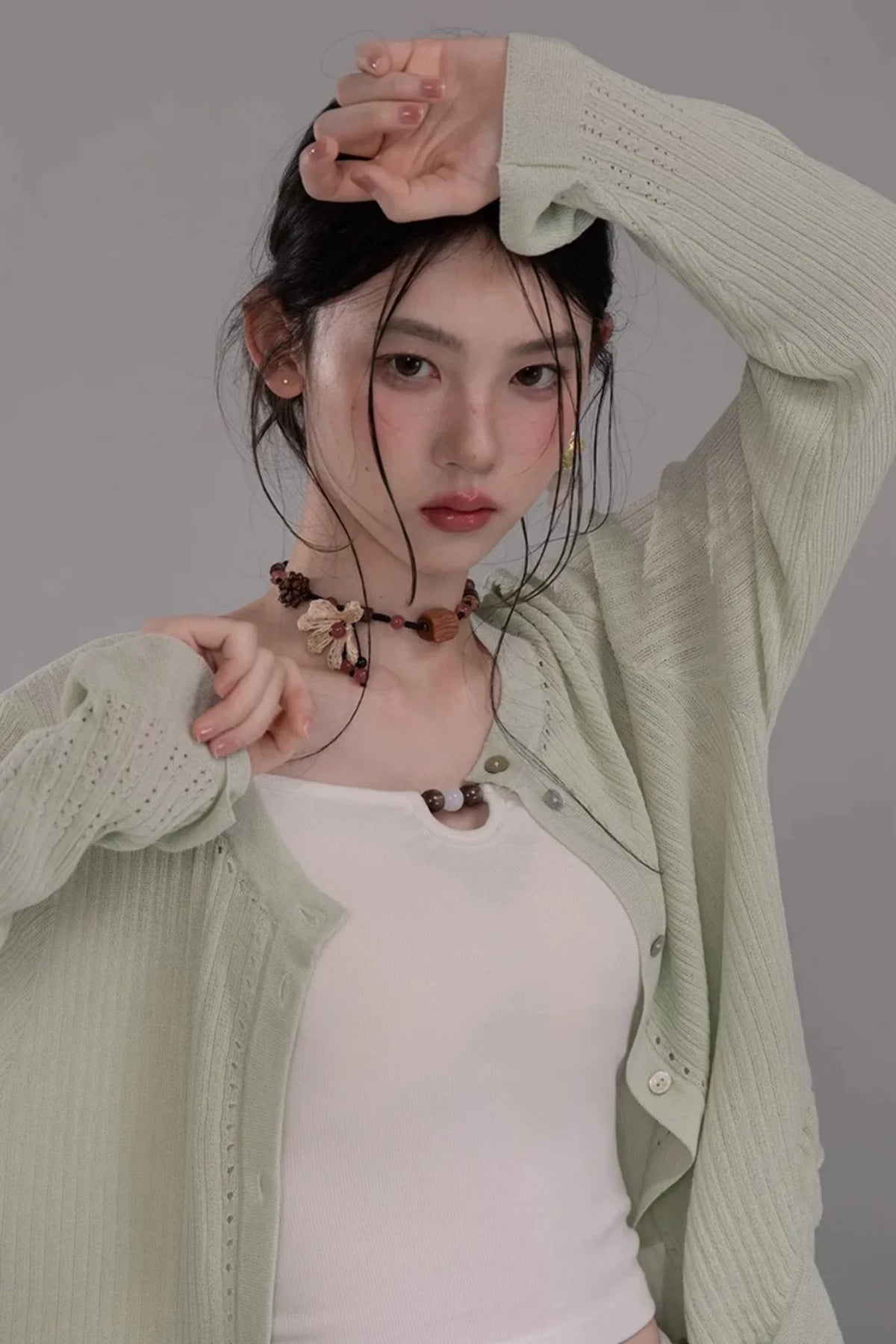 Cloud White Knit Cardigan