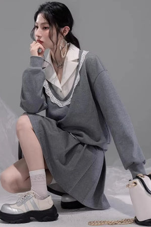 Cloud White Waist-Cinching Shirt