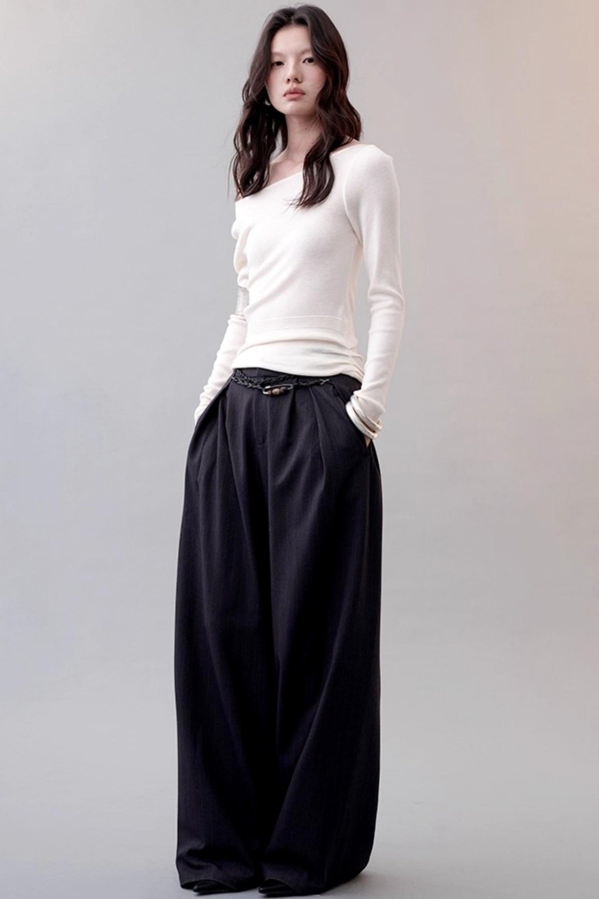 Cloud Yarn Long-sleeved Top