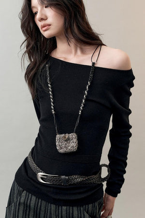Cloud Yarn Long-sleeved Top