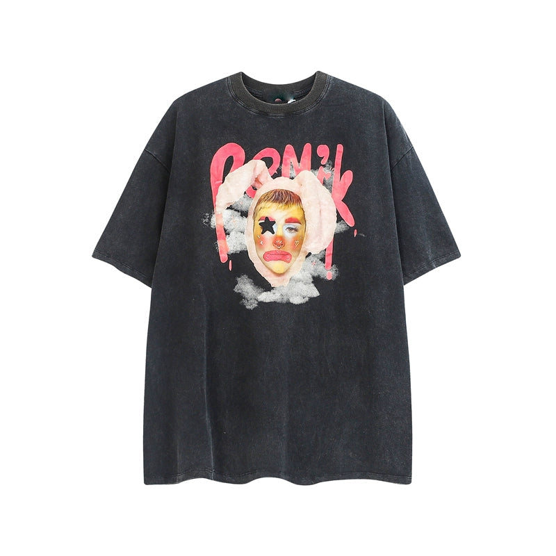 Clown Print Short Sleeve T-Shirt