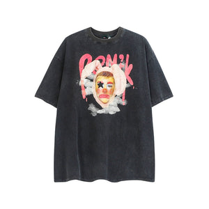 Clown Print Short Sleeve T-Shirt