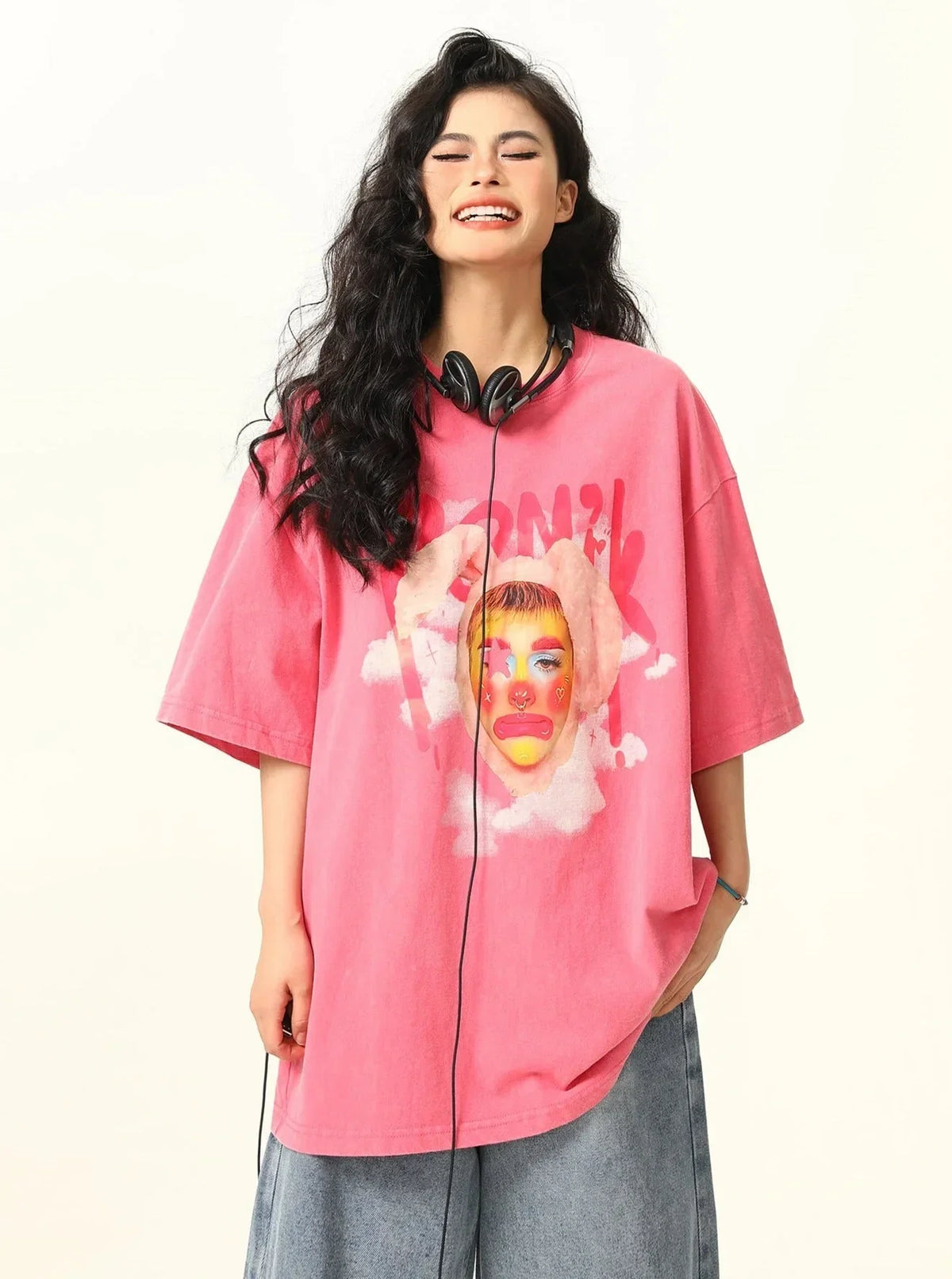Clown Print Short Sleeve T-Shirt