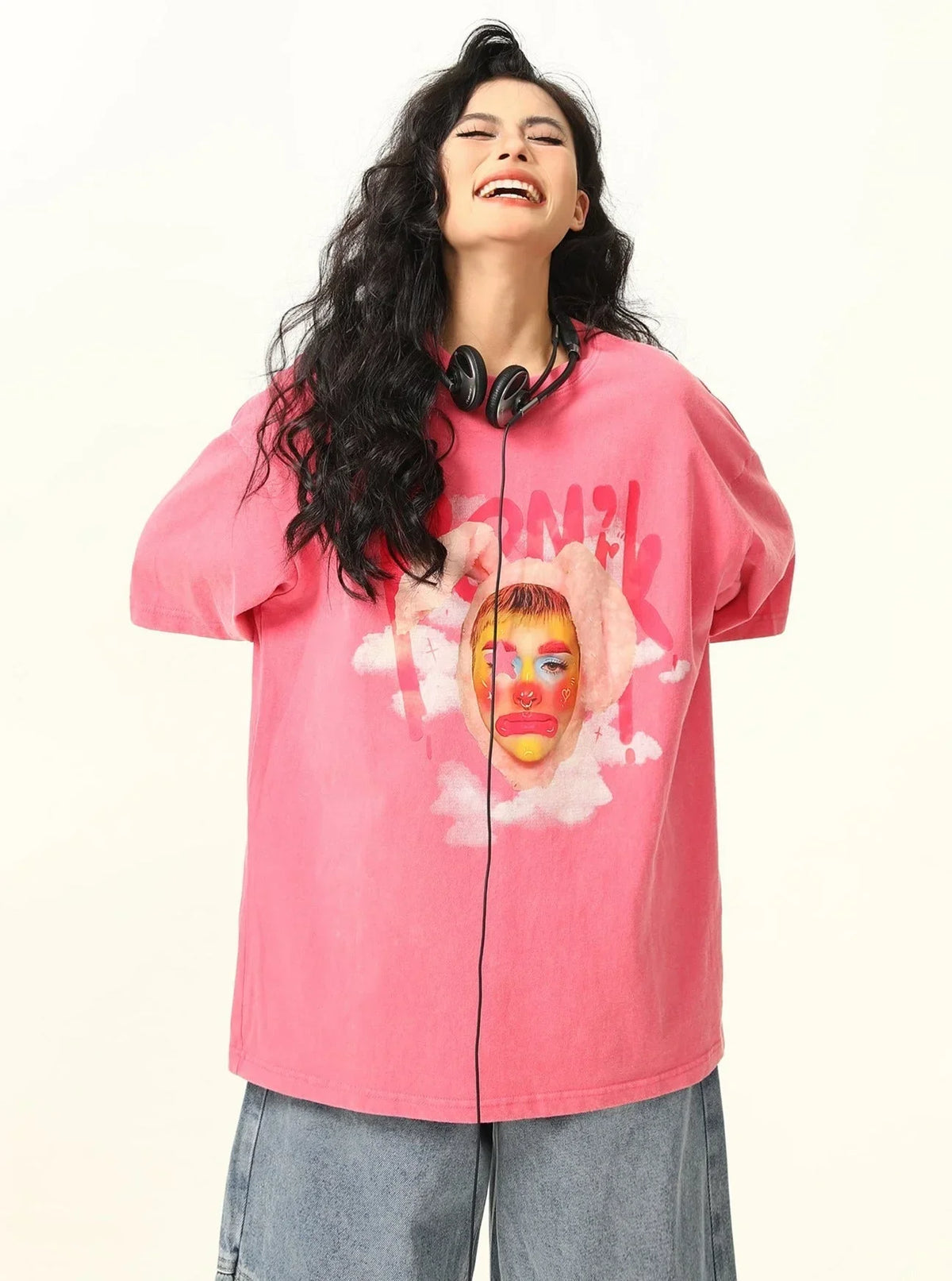 Clown Print Short Sleeve T-Shirt