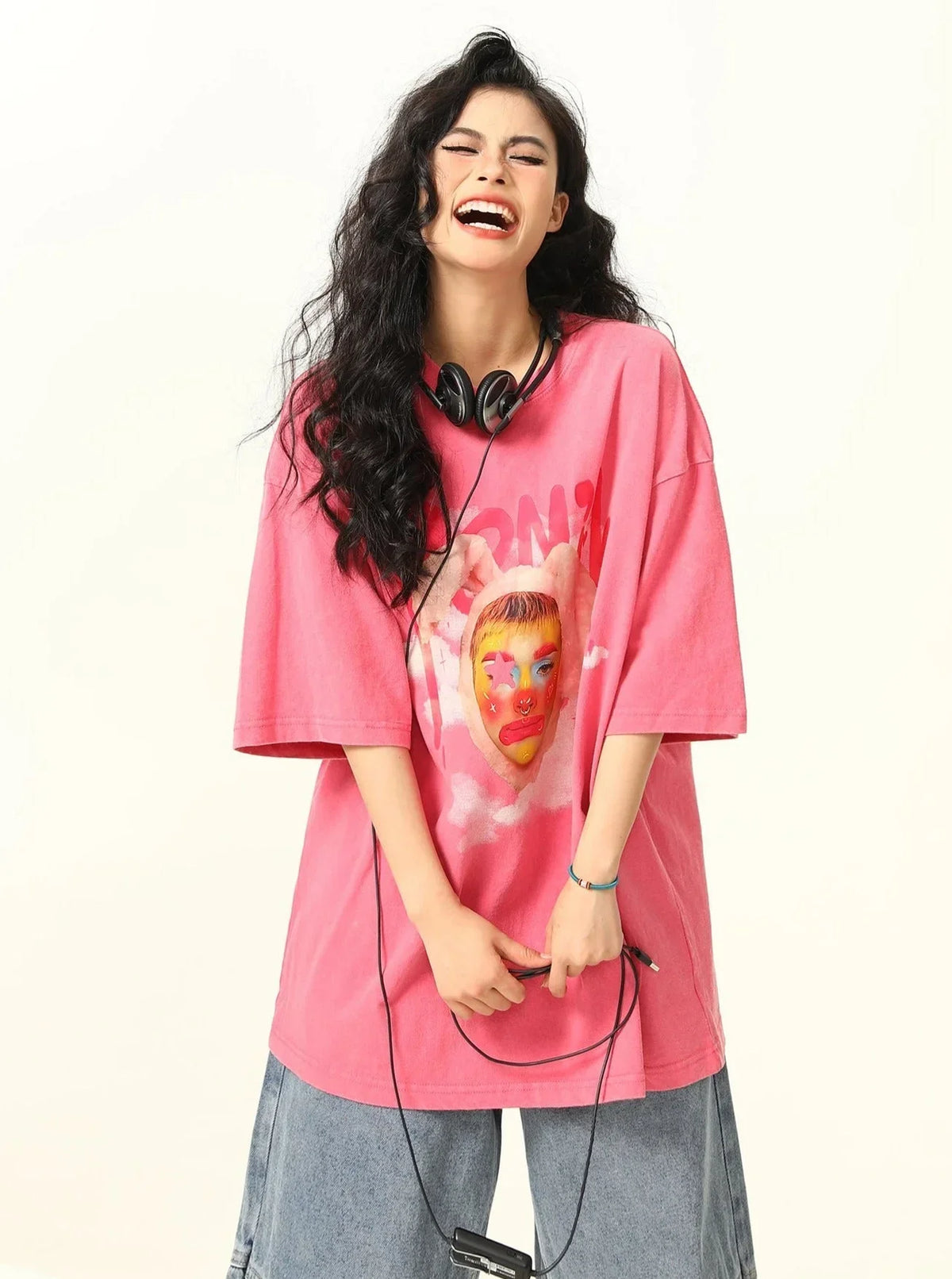 Clown Print Short Sleeve T-Shirt