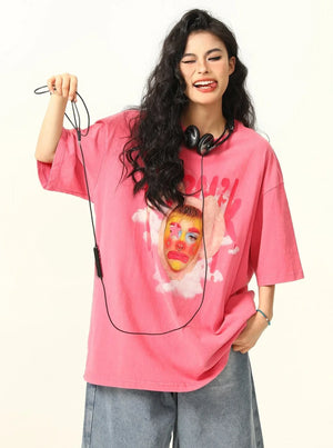 Clown Print Short Sleeve T-Shirt