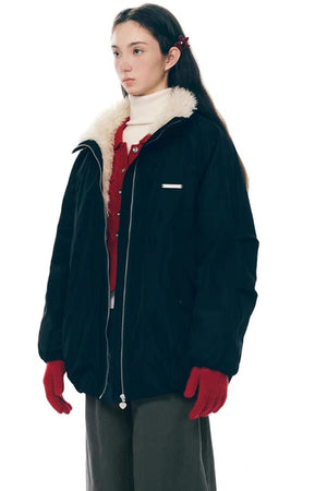 Cocoa Mousse Fur-Lined Jacket