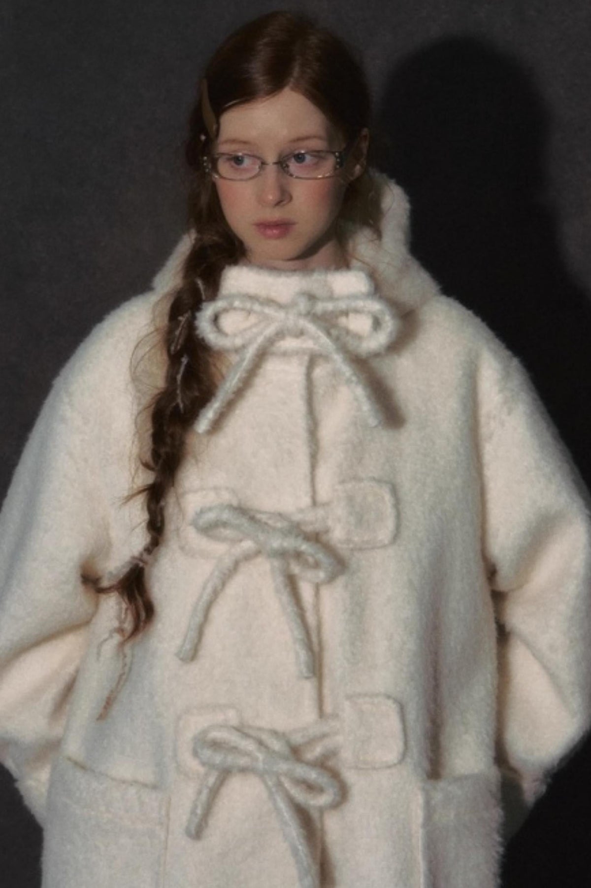 College Hooded Thick Woolen Jacket