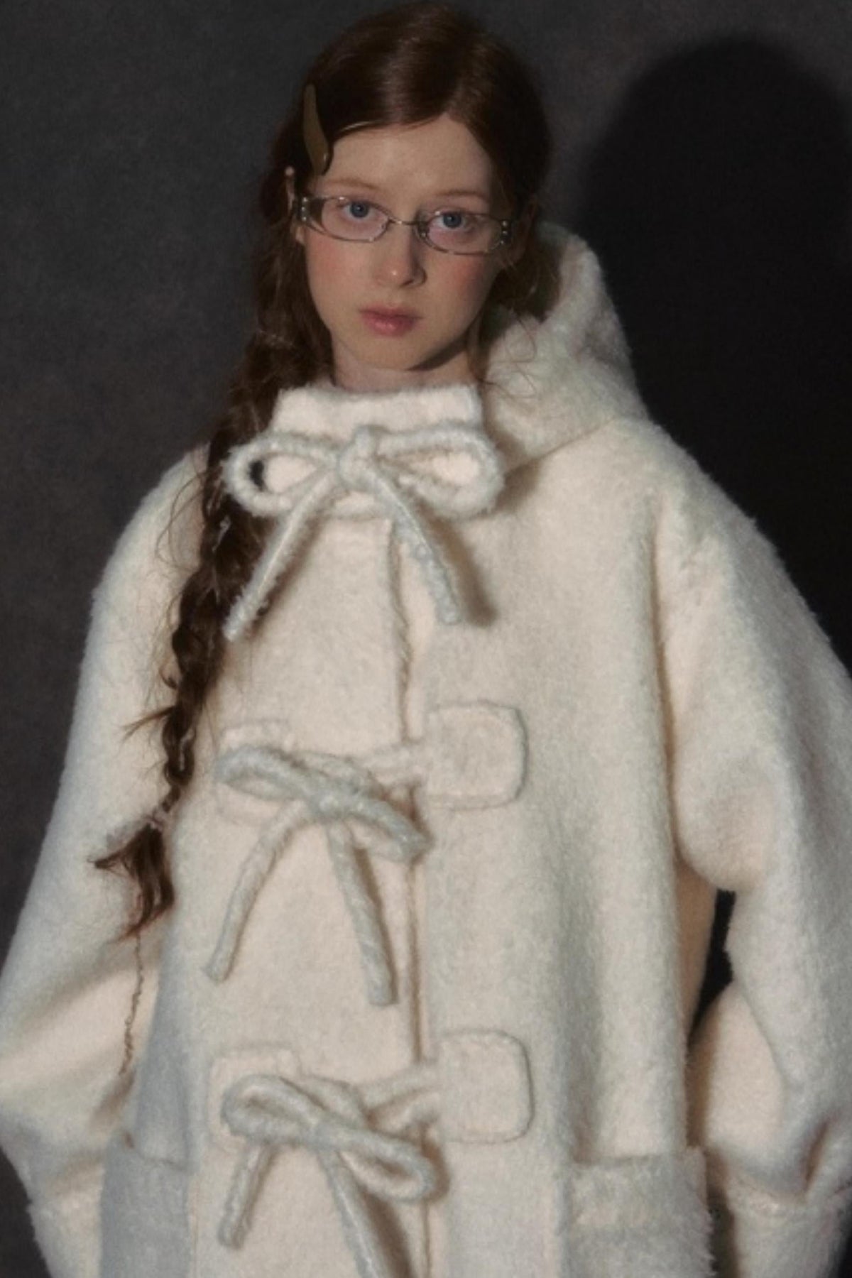 College Hooded Thick Woolen Jacket
