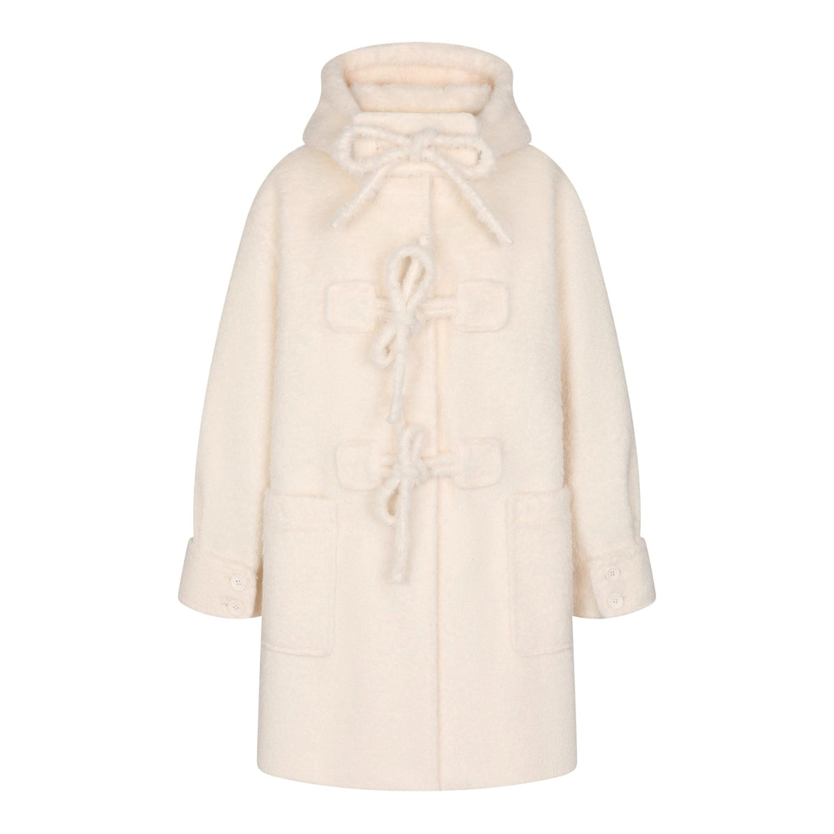 College Hooded Thick Woolen Jacket