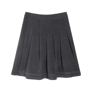 College Ruffle Woolen Suit Skirt Set-Up