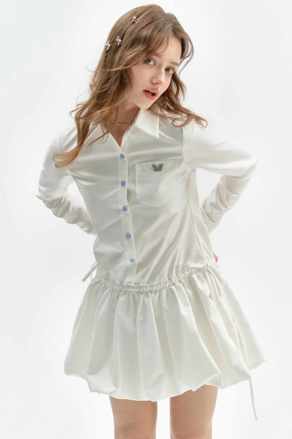 College Style Polo Collar Dress