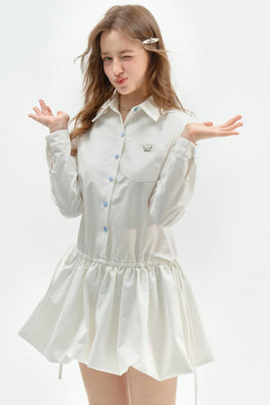 College Style Polo Collar Dress