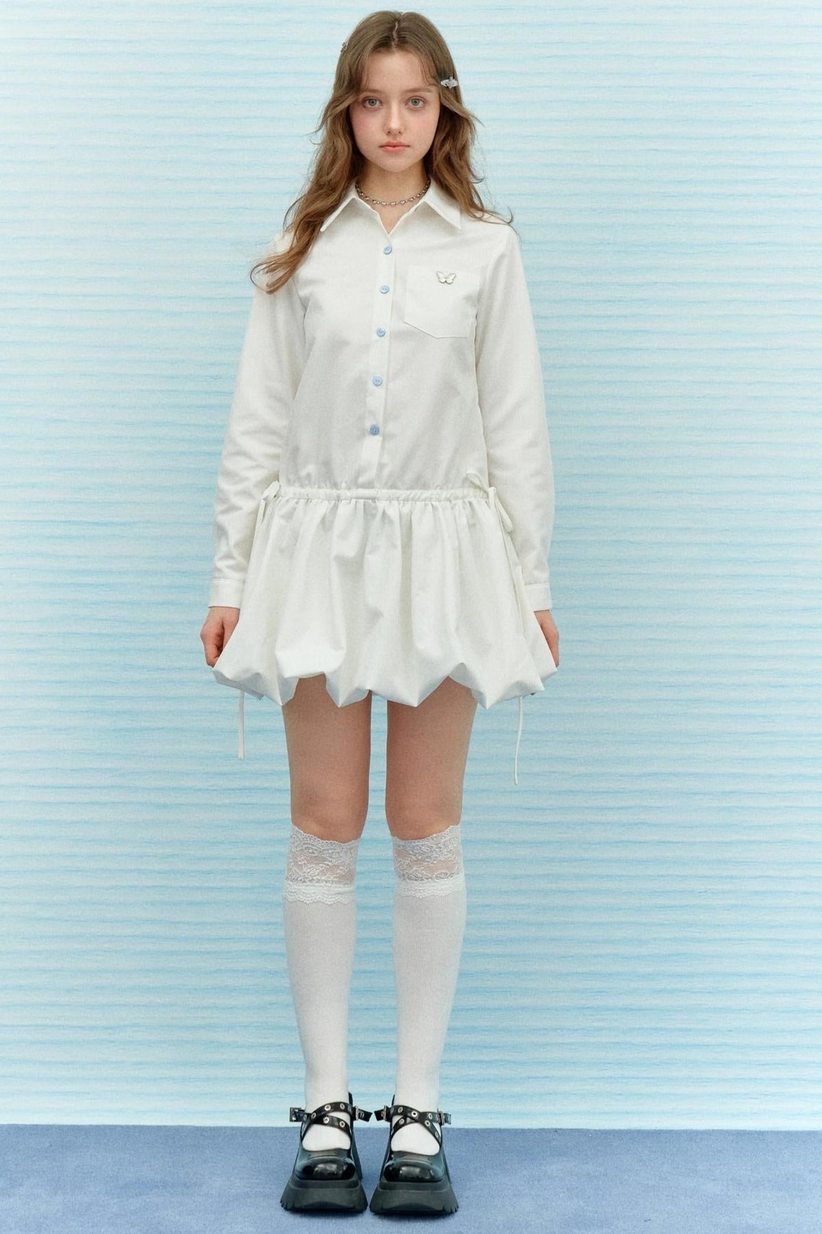 College Style Polo Collar Dress