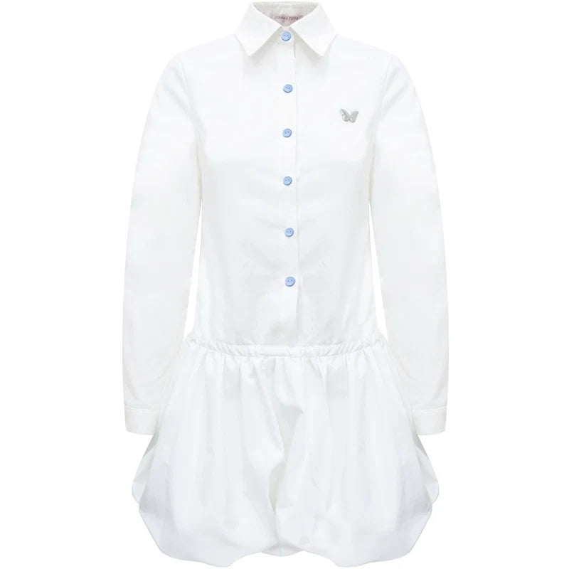 College Style Polo Collar Dress