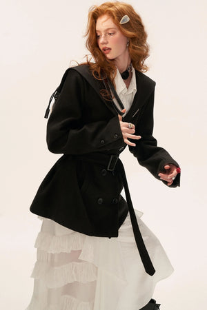 College Style Woolen Coat