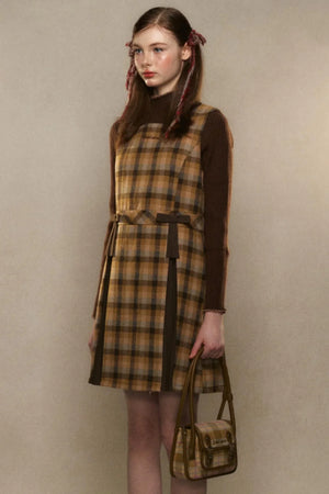 College Tweed Plaid Dress & Outer Set-Up
