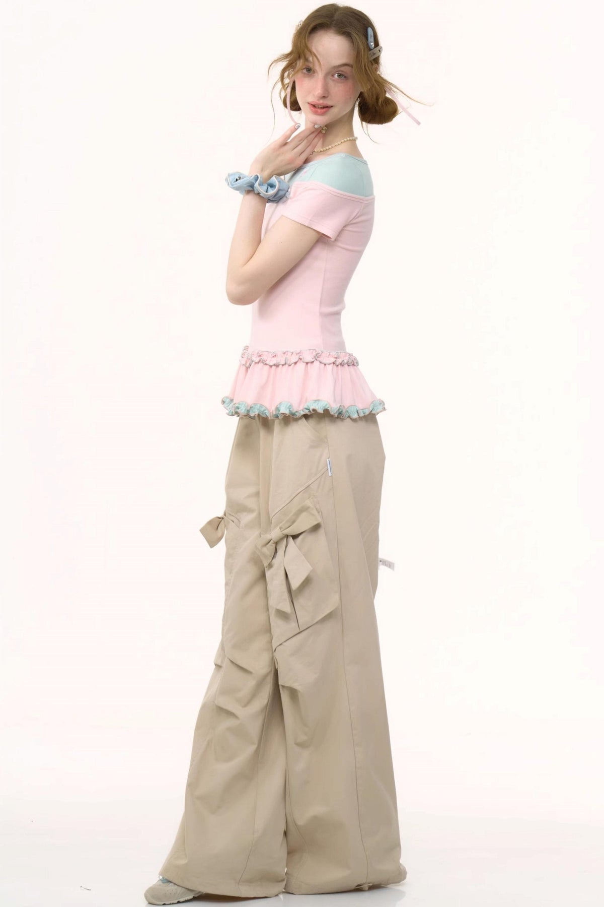 Color Block Bow T-Shirt