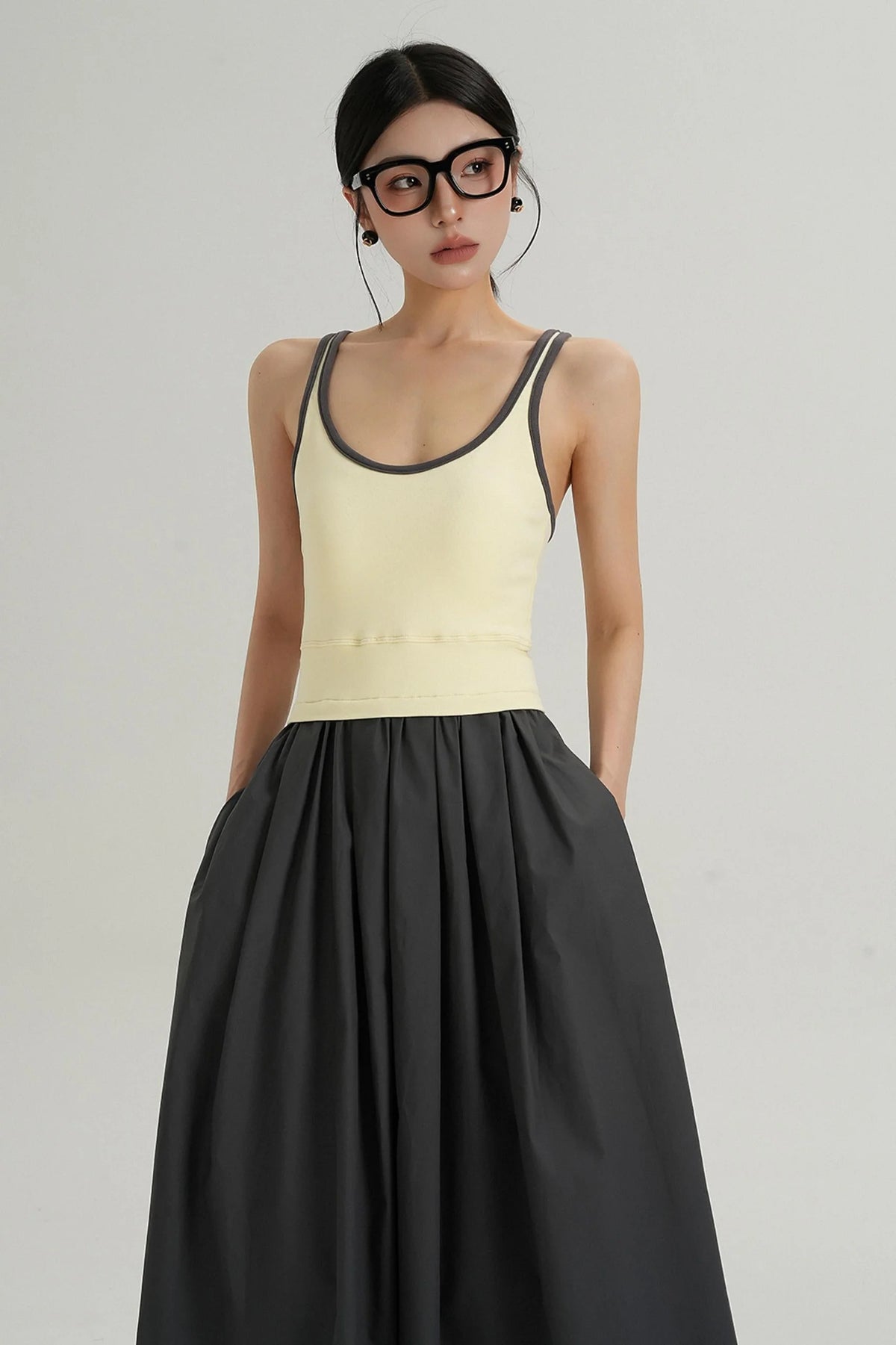 Color Block Camisole Dress