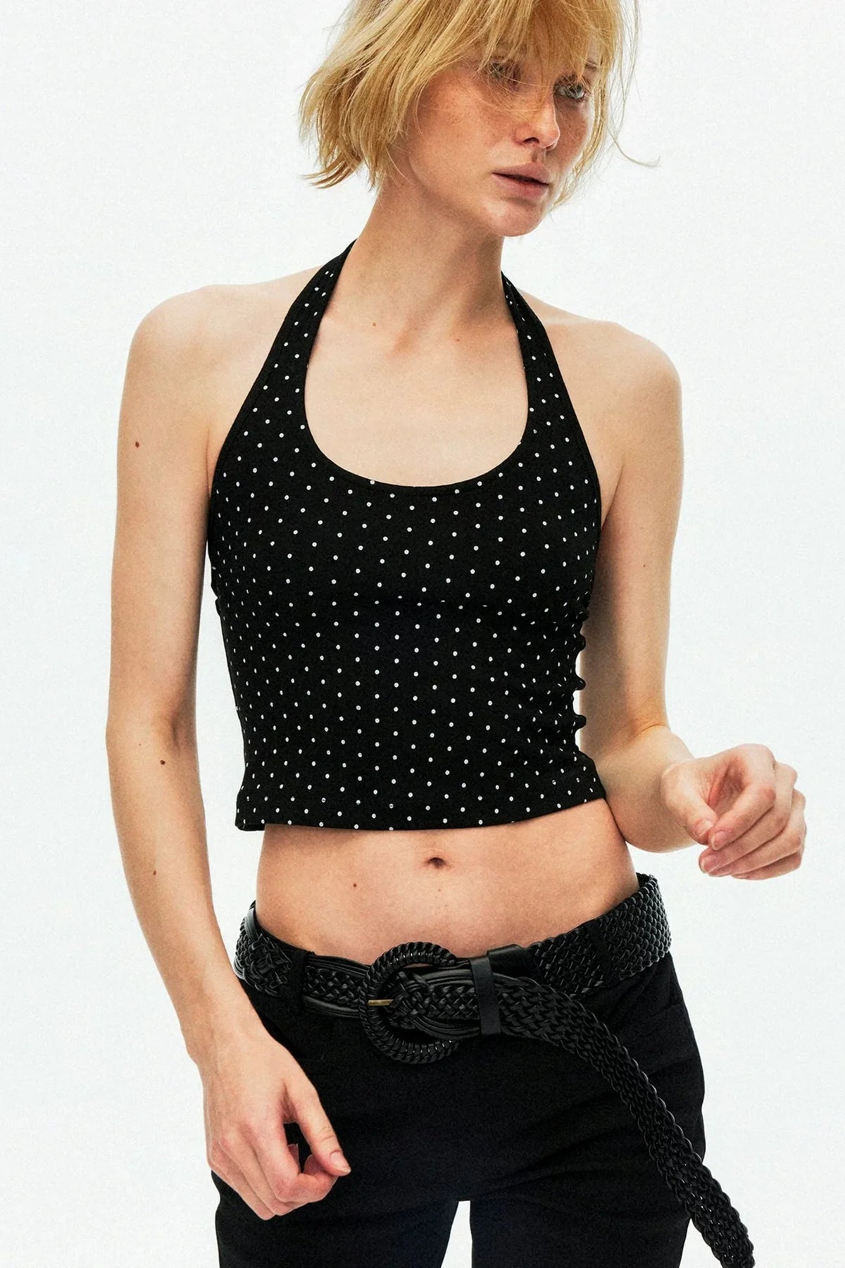 Color-Block Halter Camisole Top