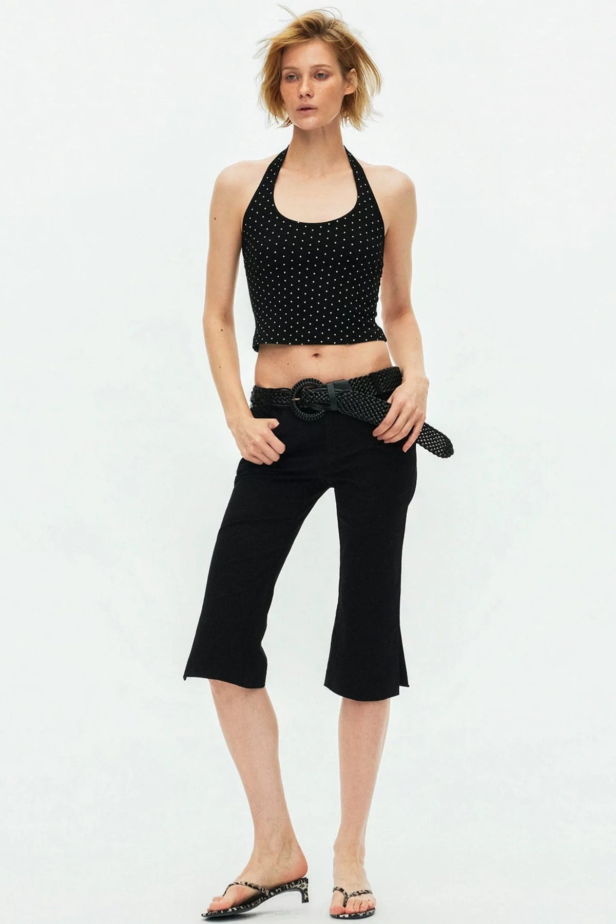 Color-Block Halter Camisole Top