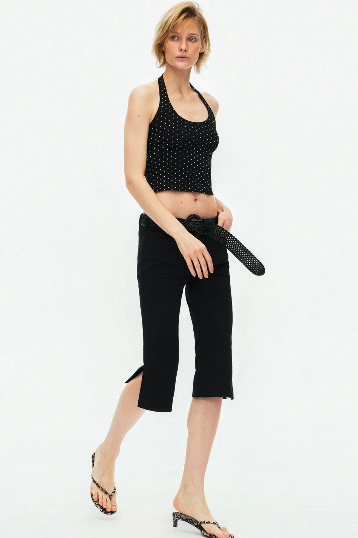 Color-Block Halter Camisole Top