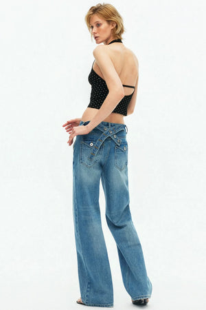 Color-Block Halter Camisole Top