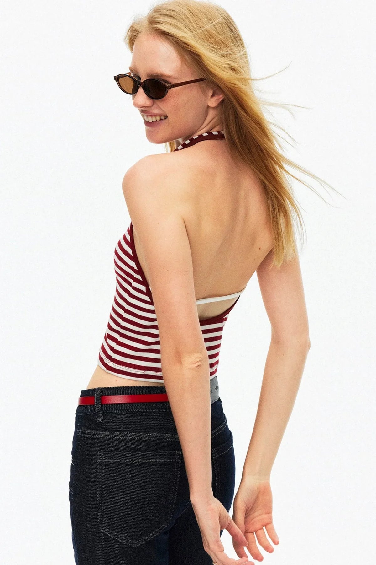 Color-Block Halter Camisole Top