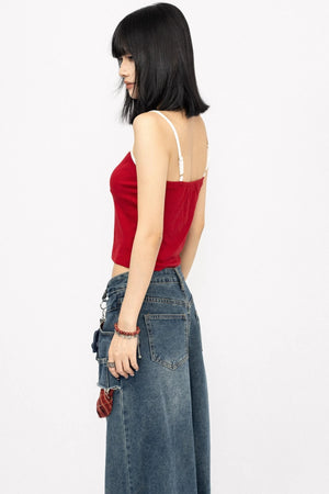 Color Block Halter Tank Top